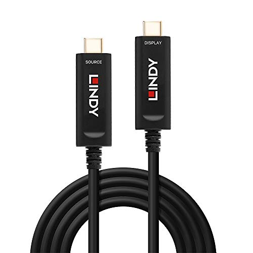 LINDY Hybrid-Kabel, Glasfaser, optisch, USB, Typ C, Video, 15 m von LINDY