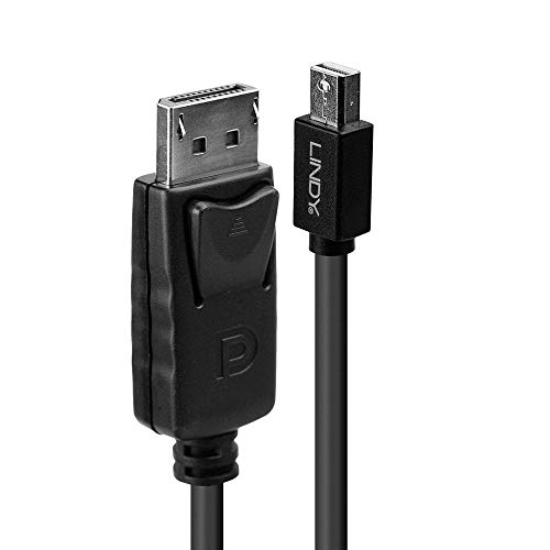 LINDY Mini DisplayPort Stecker auf DisplayPort Stecker, schwarz, 2 m von LINDY