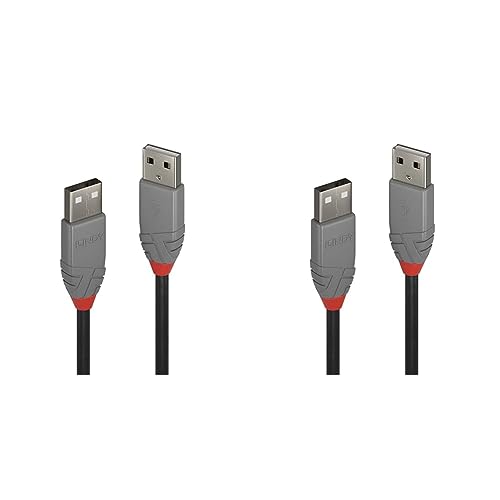 LINDY USB 2.0 Kabel Typ A/anthra Line m/0.5m (Packung mit 2) von LINDY