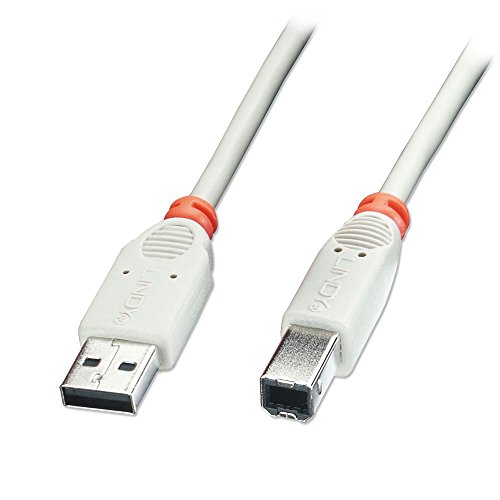 LINDY USB 2.0 Typ A auf B Kabel, 1 m, Grau, 50 Stück von LINDY