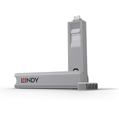 LINDY USB-C® Port Schloss 4er Set Weiß inkl. 1 Schlüssel 40427 von LINDY