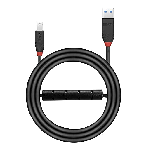 LINDY USB-Kabel USB 3.2 Gen1 (USB 3.0 / USB 3.1 Gen1) USB-A Stecker, USB-B Stecker 10.00m Schwarz 43 von LINDY