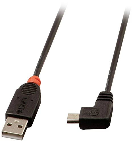 Lindy 31972 - USB 2.0 Kabel Typ A Stecker / Mini-B 90° gewinkelt - 2m von LINDY