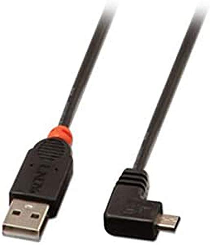 Lindy 31975 - USB 2.0 Kabel Typ A / Micro-B 90° gewinkelt - 0,5m von LINDY