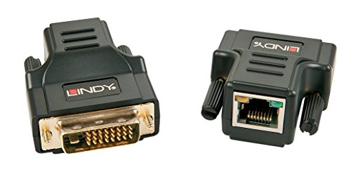 Lindy 32599 DVI Extender Cat6 Classic Extenderlösung mit flexiblem RJ45 Kabel schwarz von LINDY