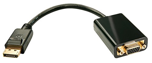 Lindy 41006 Konverterkabel DisplayPort nach VGA, aktiv schwarz von LINDY