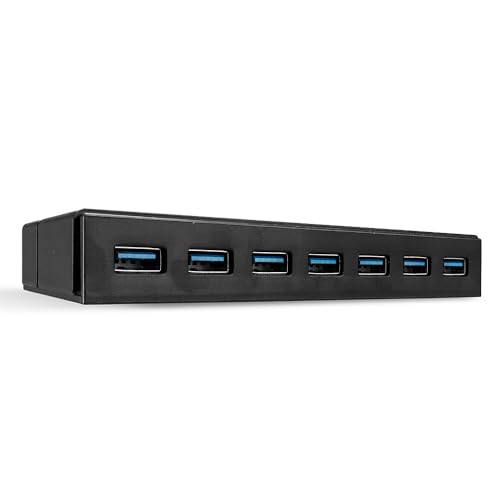 Lindy 43228 3.1 u. Ladefunktion 7 Port 3.2 Gen 1-Hub (USB 3.0) Schwarz von LINDY