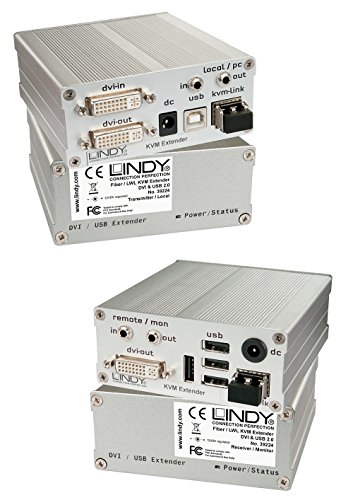 Lindy Cat.6 KVM Extender DVI-D & USB 2.0 - KVM-/USB-Extender - USB, 39224 von LINDY