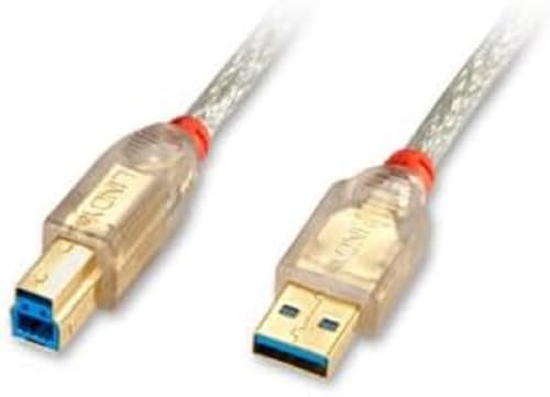 Lindy Premium USB 3.0 Kabel Typ A/B transparent 3.0 - Kabel, 31836 von LINDY