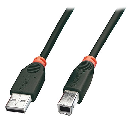Lindy USB 2.0 Kabel A/B schwarz 5m Typ A/B, Full./Low Speed von LINDY