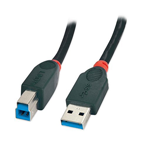 Lindy USB 3.0 Kabel A/B schwarz, 3m A-Stecker an B-Stecker von LINDY