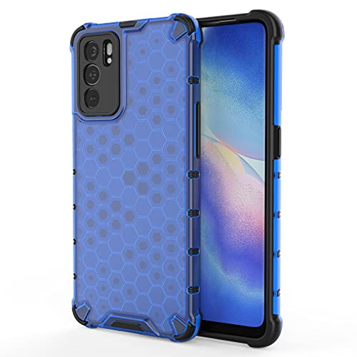 LINER Hülle für Oppo Reno 6 5G (Reno6 5G), Ultra Dünn Weiche Silikon Kratzfest TPU Bumper Case Schutzhülle [Anti-Drop Luftkissenecke] Militärische Stoßfest Handyhülle - Blau von Majen