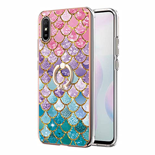 LINER Hülle für Xiaomi Redmi 9AT / Redmi 9A, Bunte Muster Ultra Dünn Glänzend Silikon TPU Stoßfest Handyhülle Cover Flexibel Handytasche Schutzhülle mit 360 Grad Ring Ständer - Farbe Squama LINER Hülle für Xiaomi Redmi 9AT / Redmi 9A, Bunte Muster Ultra Dünn Glänzend Silikon TPU Stoßfest Handyhülle Cover Flexibel Handytasche Schutzhülle mit 360 Grad Ring Ständer - Farbe Squama von LINER