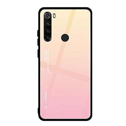 LINER Hülle für Xiaomi Redmi Note 8 2021, Ultradünne Hochwertigem Gehärtetem Glas Zurück & Weich Silikon TPU Rahmen Handyhülle Farbverlauf Farbe Case Stoßfest Schutzhülle, Mädchenhaftes Rosa LINER Hülle für Xiaomi Redmi Note 8 2021, Ultradünne Hochwertigem Gehärtetem Glas Zurück & Weich Silikon TPU Rahmen Handyhülle Farbverlauf Farbe Case Stoßfest Schutzhülle, Mädchenhaftes Rosa von LINER