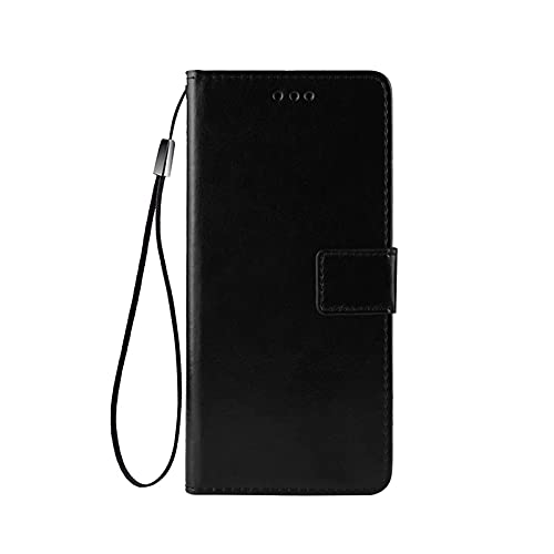 LINER Leder Hülle für Oppo A74 5G/Oppo A54 5G, Handyhülle Oppo A74 5G/Oppo A54 5G Flip Case Brieftasche Schutzhülle, Premium PU/TPU [Kartenfach/Magnetic Snap] Stoßfest Cover, Schwarz von LINER