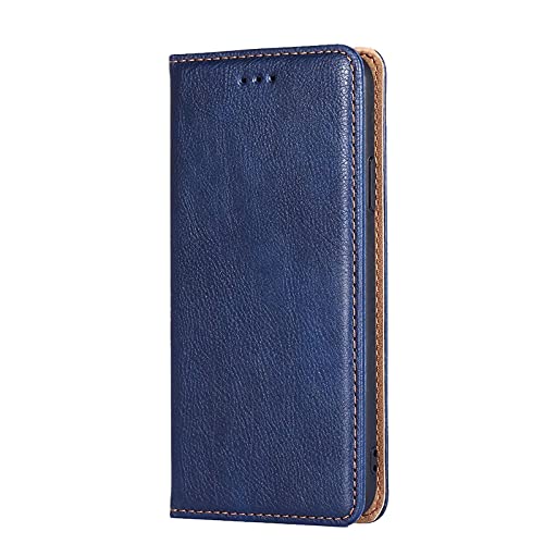 LINER Leder Hülle für Oppo Reno 4 Pro 5G (Reno4 Pro), Handyhülle Oppo Reno 4 Pro 5G Flip Case Brieftasche Schutzhülle, PU/TPU [Ständer Funktion/Kartenfach/Magnetic Snap] Stoßfest Klapphülle, Blau von LINER