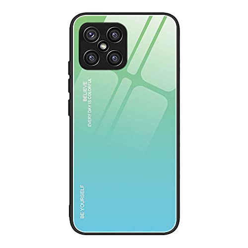 LINER Schutzhülle für Oppo Reno 4Z 5G (Reno4 Z 5G) Schutzhülle, ultradünn, Silikon, TPU, weich, Bumper, Rückseitenschutz, Farbverlauf, aus Hartglas, stoßfest, Grün von LINER