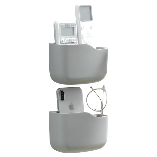LINFIDITE 2 Stück Fernbedienung Halter Selbstklebende Fernbedienungshalterung Wandmontage Kein Bohren Universal-Halterung Organizer Box für Media-Player, Controller, Handys Aufladen,Grau LINFIDITE 2 Stück Fernbedienung Halter Selbstklebende Fernbedienungshalterung Wandmontage Kein Bohren Universal-Halterung Organizer Box für Media-Player, Controller, Handys Aufladen,Grau von LINFIDITE
