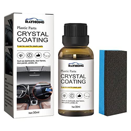 LINGJIONG 3pcs Plastic Parts Crystal Coating, Crystal Coating Plastic Parts,Easy to Use Car Refresher,Great Gloss Retention and Protection, Long Duration Plastic Parts Refresher Agent for Car (30ML) von LINGJIONG
