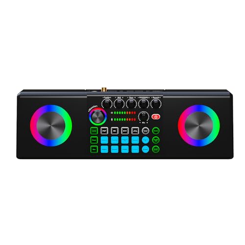LINGLOUZAN S169 Karaoke-Lautsprecher, Multifunktionale Soundkarte, Gerät zum Singen, Bluetooth-Live-Übertragungslautsprecher von LINGLOUZAN