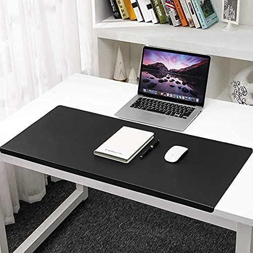 Schreibtischunterlage mit Kantenschutz, weiches Leder, wasserdicht, glatte Schreibunterlage für Laptop-Tastatur, Mauspad mit L-förmigem Frontprofil für Büro und Zuhause von LINGXIYA