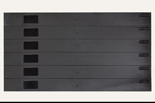 Abdeckung 19 Zoll für Schränke Rack 6U schwarz mit abnehmbaren Teilen 1U Installation mit Clip von LINK