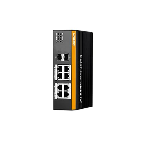 GIGABIT POE INDUSTRIELLE Switch Managed Layer 2 MIT 8 Ports GIGABIT POE (MAX 46W pro Port) mit 2 UPLINK SFP GIGABIT Ports von LINK
