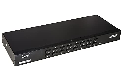 KVM-Switch mit 16 Ports für 16 PCs, USB/HDMI, mit einer USB-Maus und Tastatur und HDMI-Video, Kabel im Lieferumfang enthalten, manuell und OSD. KVM-Switch mit 16 Ports für 16 PCs, USB/HDMI, mit einer USB-Maus und Tastatur und HDMI-Video, Kabel im Lieferumfang enthalten, manuell und OSD. von LINK
