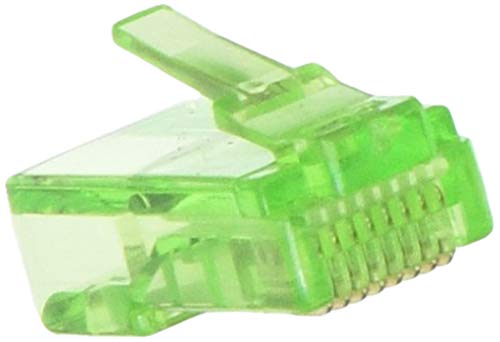 LINK 100 Stück Steckverbinder 8 polig CAT 5E UTP Nicht geschirmt RJ45 grün von LINK