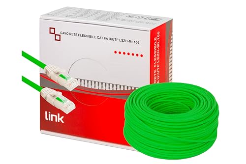 LINK LK6A100V Netzkabel Kategorie 6A nicht geschirmt UTP AWG24 halogenfrei flexibel Farbe grün 100 m LINK LK6A100V Netzkabel Kategorie 6A nicht geschirmt UTP AWG24 halogenfrei flexibel Farbe grün 100 m von LINK