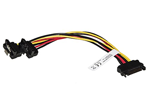 LINK LKCSATA04 SATA-Kabel 15 Pin SATA Stecker auf 2 x 15 Pin SATA 90 Grad von LINK