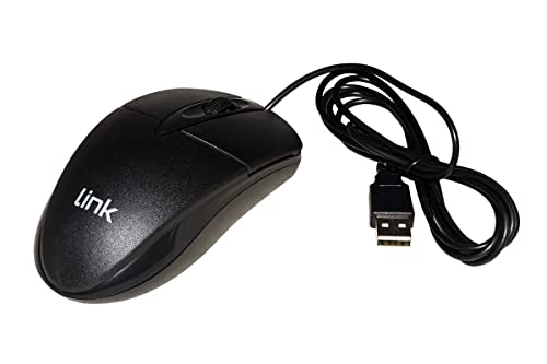 LINK LKMOS35 Optische Maus, USB, 3 Tasten, Schwarz von LINK
