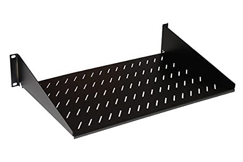 LINK Regal für Schrank 19 Zoll, 2 Einheiten Tiefe 250 mm (Universal) Farbe Schwarz von LINK