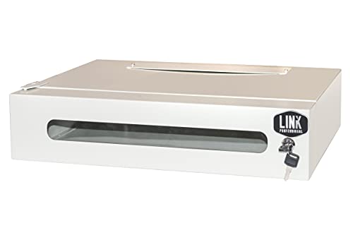 LINK Schrank Rack 19" 2U Tiefe 360 mm, Farbe Grau mit Glastür (HxTxL) 12 x 36 x 54 cm von LINK