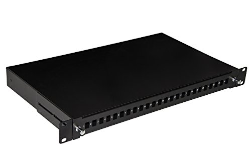 LINK lkfo24 N Schublade Optische Faser 24 Ports-Adapter LC Duplex 1 Einheit für Bauform 19, schwarz von LINK