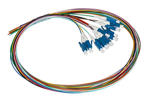 LINK lklc12pts lklc12pts Set 12 Kabel Pigtail Faser Optische Bunte Stecker LC Singlemode, Simplex, 1 m, () von LINK