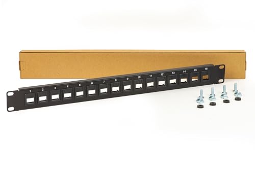 LINK lkpv16 Patchpanel leer 16 Ports, Schwarz von LINK