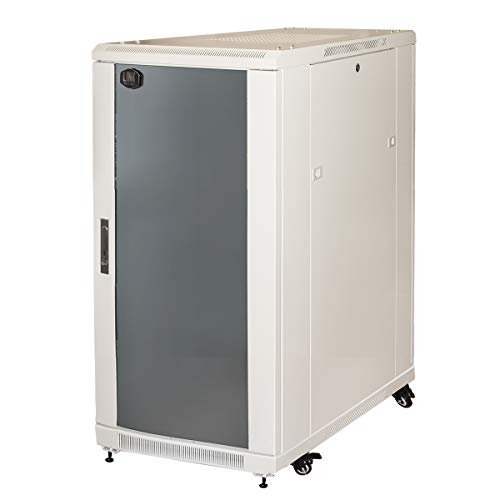Link Accessori LK1922U68GR Freistehendes Rack Weiß - Racks (freistehendes Rack, 22U, Weiß, 48,3 cm (19 Zoll), passiv, geschlossen) von LINK