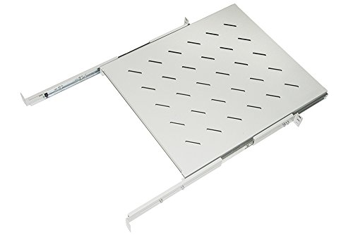 Link lkrip550eg Universal Ablage für Schrank Rack ausziehbar auf Schienen Teleskop, 550 mm, grau von LINK