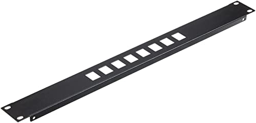 Patchpanel 19" Vakuum aus Metall für 8 Keystone Jack schwarz von LINK
