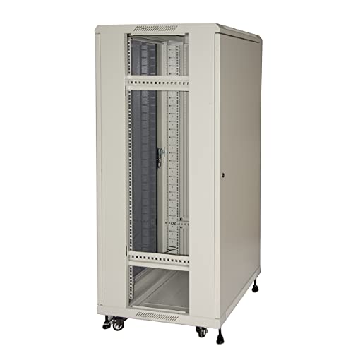 Rack Schrank FÜR NETZE 19" 22U (A) 1166, (L) 600, (P) 600 Farbe grau Glastür unmontiert von LINK