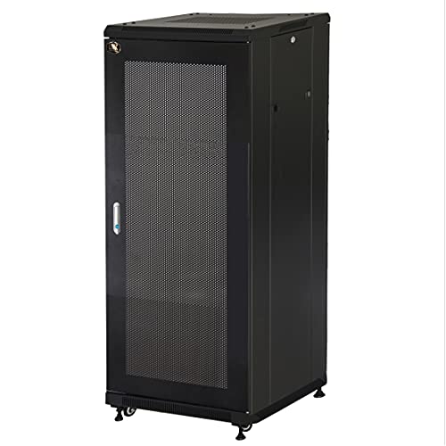 Schrank Rack 19" 27U (A) 1388 (L) 600 (T) 600 Farbe schwarz Metalltür perforiert von LINK