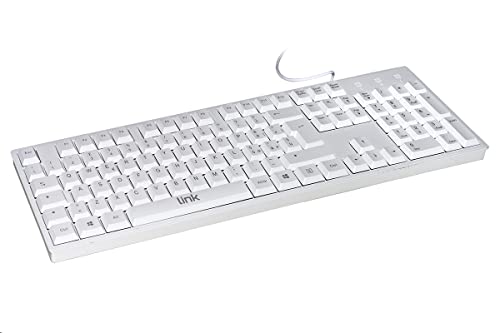 Unbekannt LINK Tastatur italienisch 105 Tasten Farbe Weiß USB von LINK