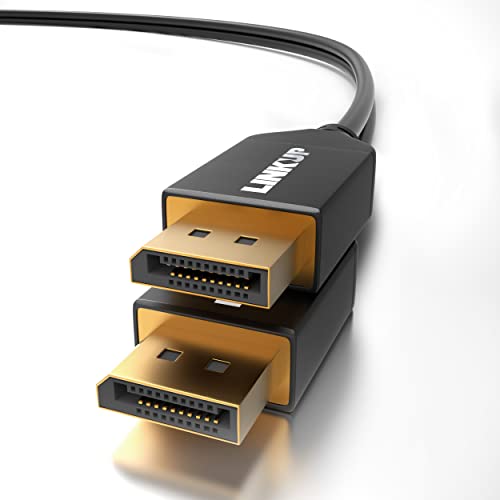 LINKUP - 34AWG Ultraflaches Flexibles Kabel DisplayPort DP8K Kabel (VESA Zertifiziert) HBR3 DSC 1.2a HDCP2.3 3D | 8K@60Hz 4K@144Hz | UHD QHD FHD | - 2 Meter von LINKUP