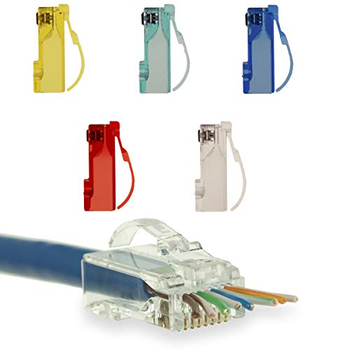 LINKUP - [5 colors Snagless RJ45 Cat6 UTP Connectors EZ Pass Through Ends | Ethernet Cat 6 8P8C Solid Plug | UTP Gigabit Round Cable Connector | Platinum 50 Mi Gold Plated High Performance|50 Pack LINKUP - [5 colors Snagless RJ45 Cat6 UTP Connectors EZ Pass Through Ends | Ethernet Cat 6 8P8C Solid Plug | UTP Gigabit Round Cable Connector | Platinum 50 Mi Gold Plated High Performance|50 Pack von LINKUP
