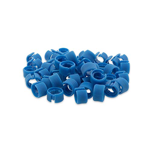 LINKUP - Cat7 30AWG Bunte Ringe zur Kabelidentifikation - Blau (50er Pack) von LINKUP