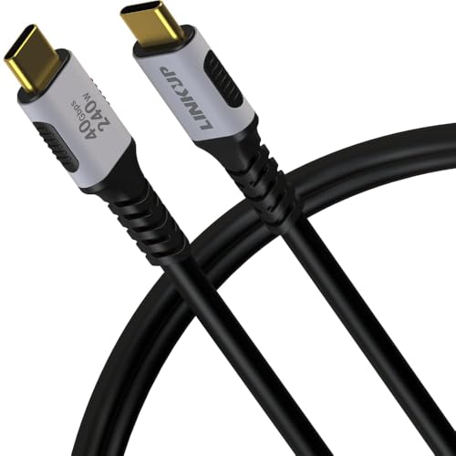 LINKUP - Flüssigsilikon USB 4.0 240W 40Gbps Type-C Thunderbolt 4 Kabel [1m] 8K@60Hz Schnellladung Weiches Ledergefühl Schmutzresistent Reisefreundlich - für iPhone 15/16 Pro/Max MacBook Pro Galaxy S23 von LINKUP