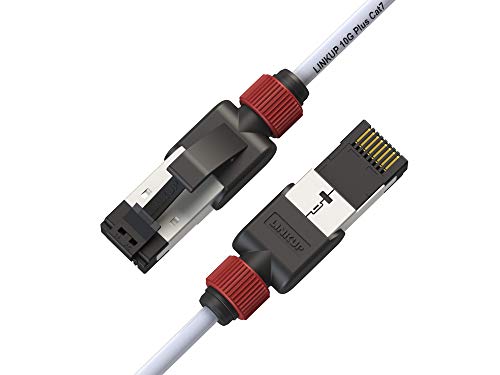 LINKUP - Getestet mit Versiv┃Cat7 Ethernet Patchkabel - 30cm (1er Pack) 10G Doppelt geschirmt RJ45 S/FTP┃Netzwerk Internet LAN Schalttafel Router Gaming Extreme Höchstgeschwindigkeit┃30AWG Weiß von LINKUP
