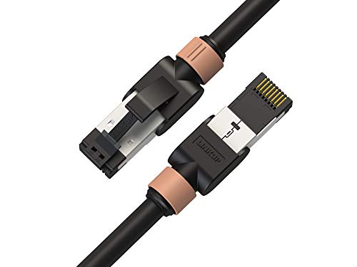 LINKUP - Getestet mit Versiv┃Cat7 Ethernet Patchkabel - 60cm (12er Pack) 10G Doppelt geschirmt RJ45 s/FTP Netzwerk Internet LAN Schalttafel Router Gaming Extreme Höchstgeschwindigkeit┃26AWG Schwarz von LINKUP