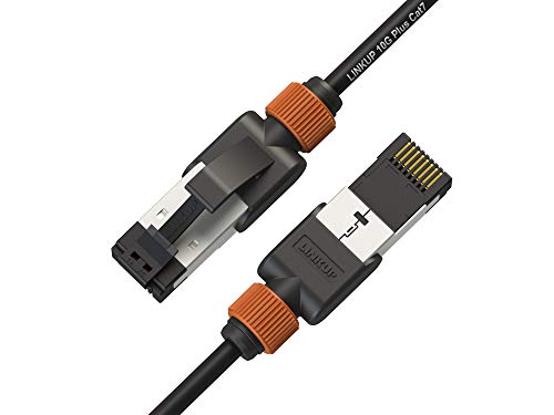 LINKUP - Getestet mit Versiv┃Cat7 Ethernet Patchkabel - 90cm (6er Pack) 10G Doppelt geschirmt RJ45 S/FTP┃Netzwerk Internet LAN Schalttafel Router Gaming Extreme Höchstgeschwindigkeit┃30AWG Schwarz von LINKUP